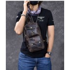 Personalized Leather Chest Packs Men