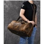 Mens Leather Travel Bag