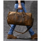 Mens Leather Travel Bag