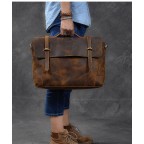 Leather Briefcase Men Messenger Bag