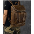 Personalized Leather Men Backpack