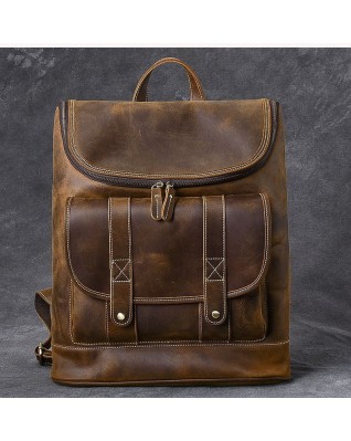 Personalized Leather Men Backpack