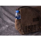 Waxed Canvas Leather Messenger Bag