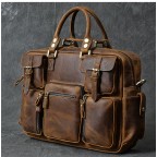 Leather Messenger Shoulder Bag