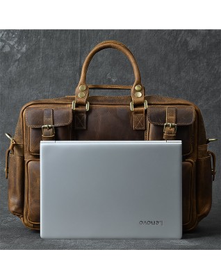 Leather Messenger Shoulder Bag