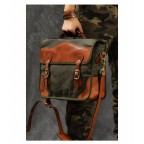 Waxed Canvas Leather Messenger Bag